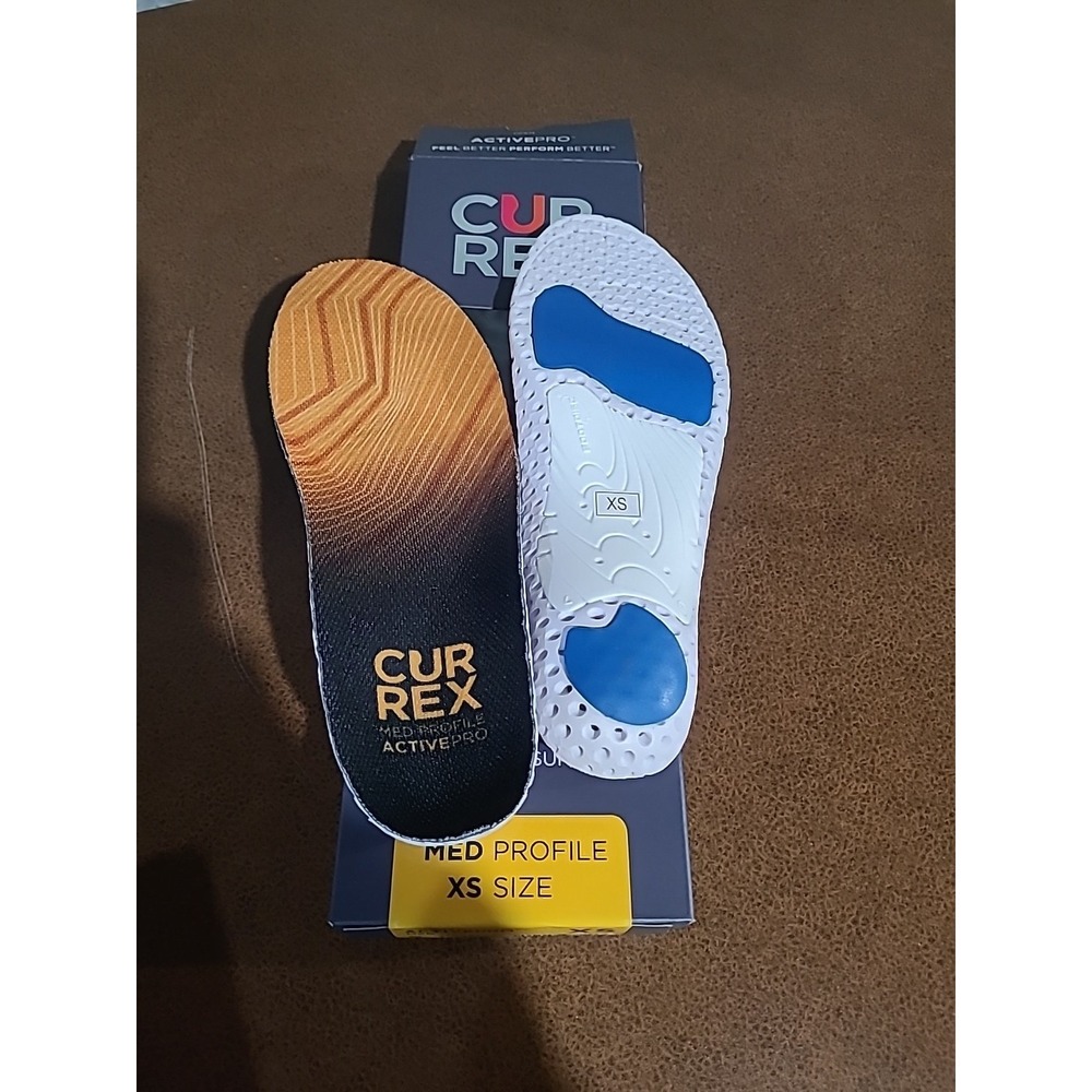 CURREX ActivePro Dynamic Insoles Comfort & Support Medium Profile XS Size